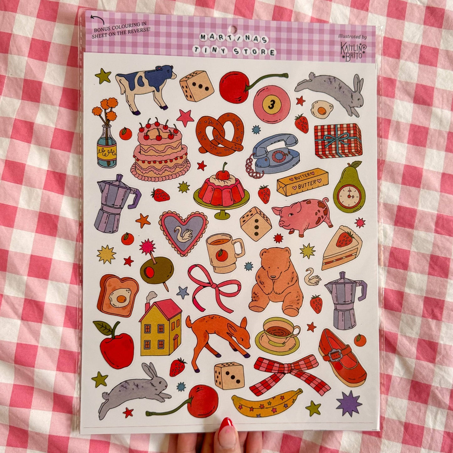 Illustrated Large Scrapbooking Stickersheet