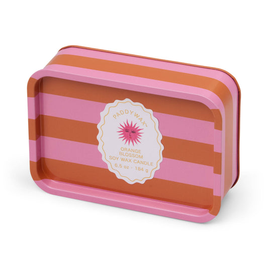 A Dopo 6oz/184g Sun Printed Tin Candle - Orange Blossom