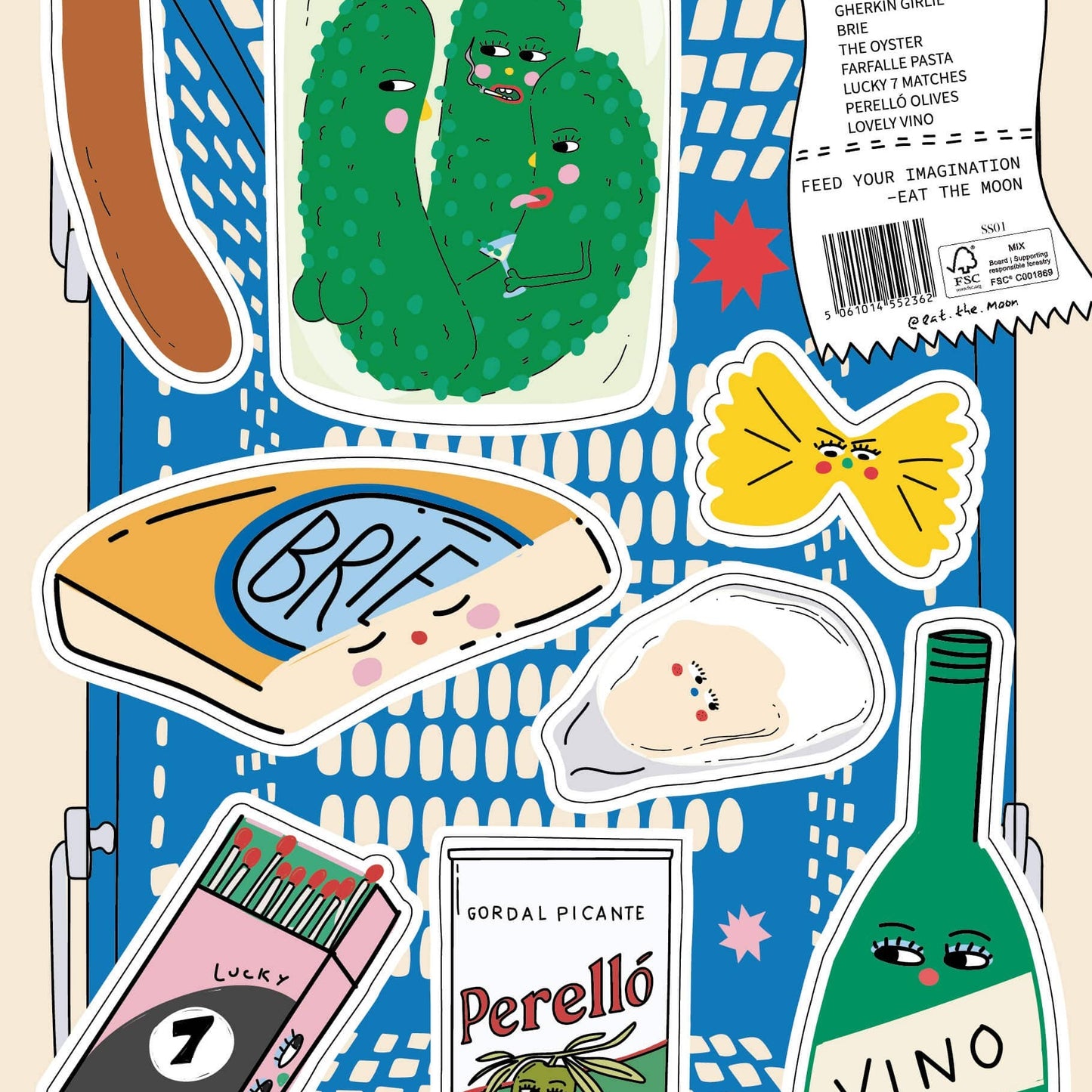 A5 sticker sheet - THE DELI