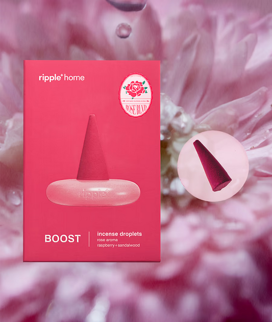 Ripple Incense Cones - Boost - Rose Blvd Raspberry and Sadalwood