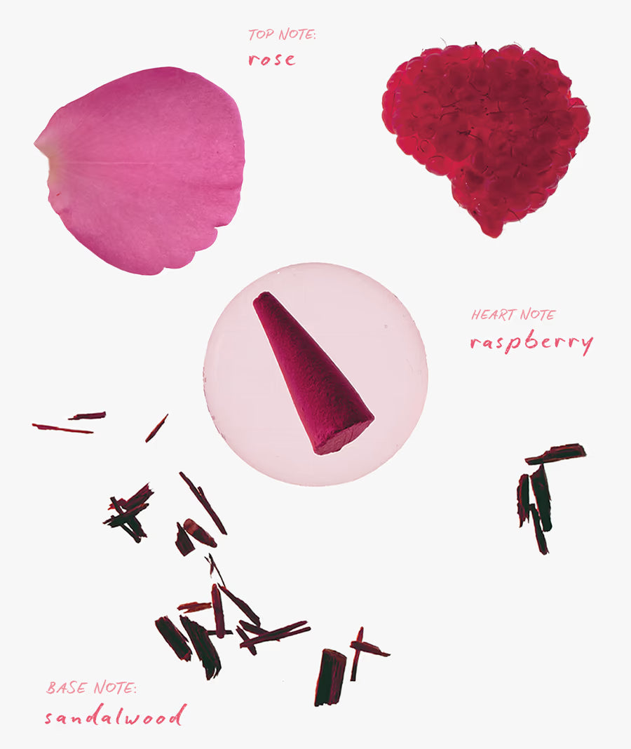 Ripple Incense Cones - Boost - Rose Blvd Raspberry and Sadalwood
