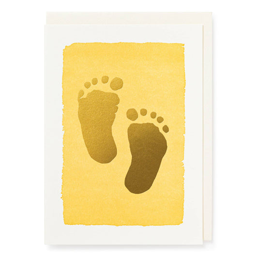 Baby Feet Gold | Letterpress Cards | Large Cards