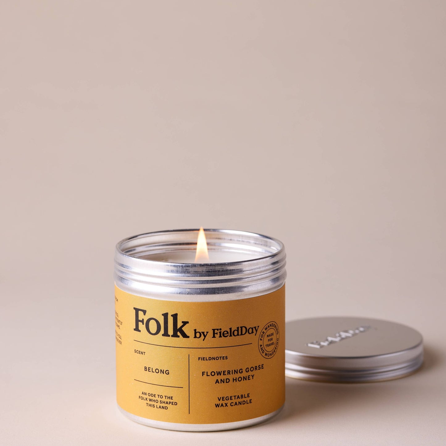 Belong Vegetable Wax Folk Tin Candle