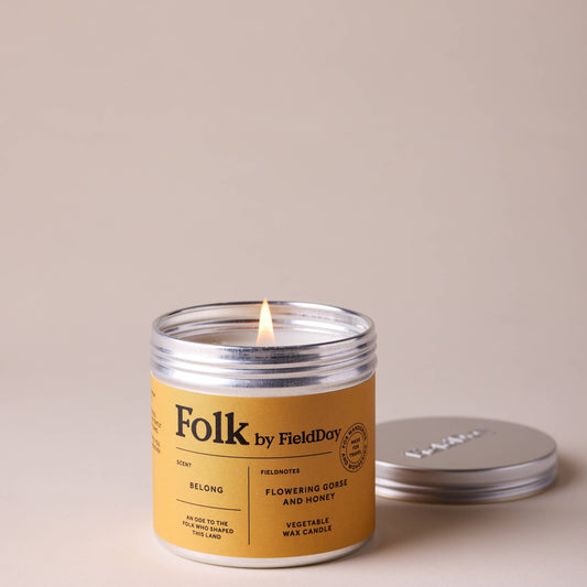 Belong Vegetable Wax Folk Tin Candle