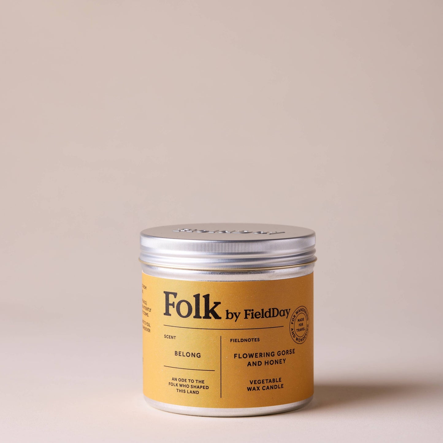 Belong Vegetable Wax Folk Tin Candle