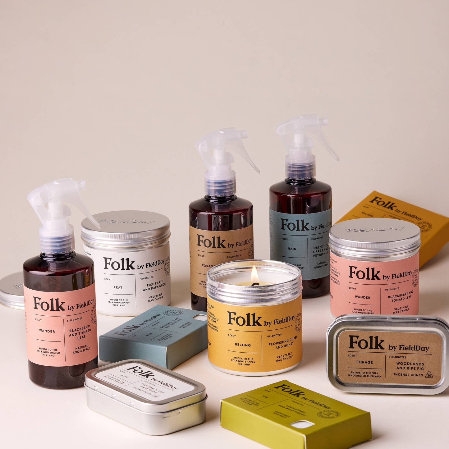 Belong Vegetable Wax Folk Tin Candle