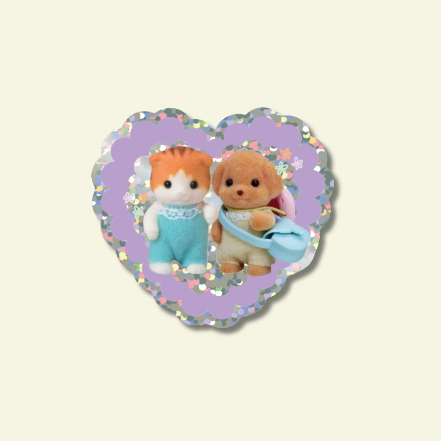 Best Friends Glitter Vinyl Sticker