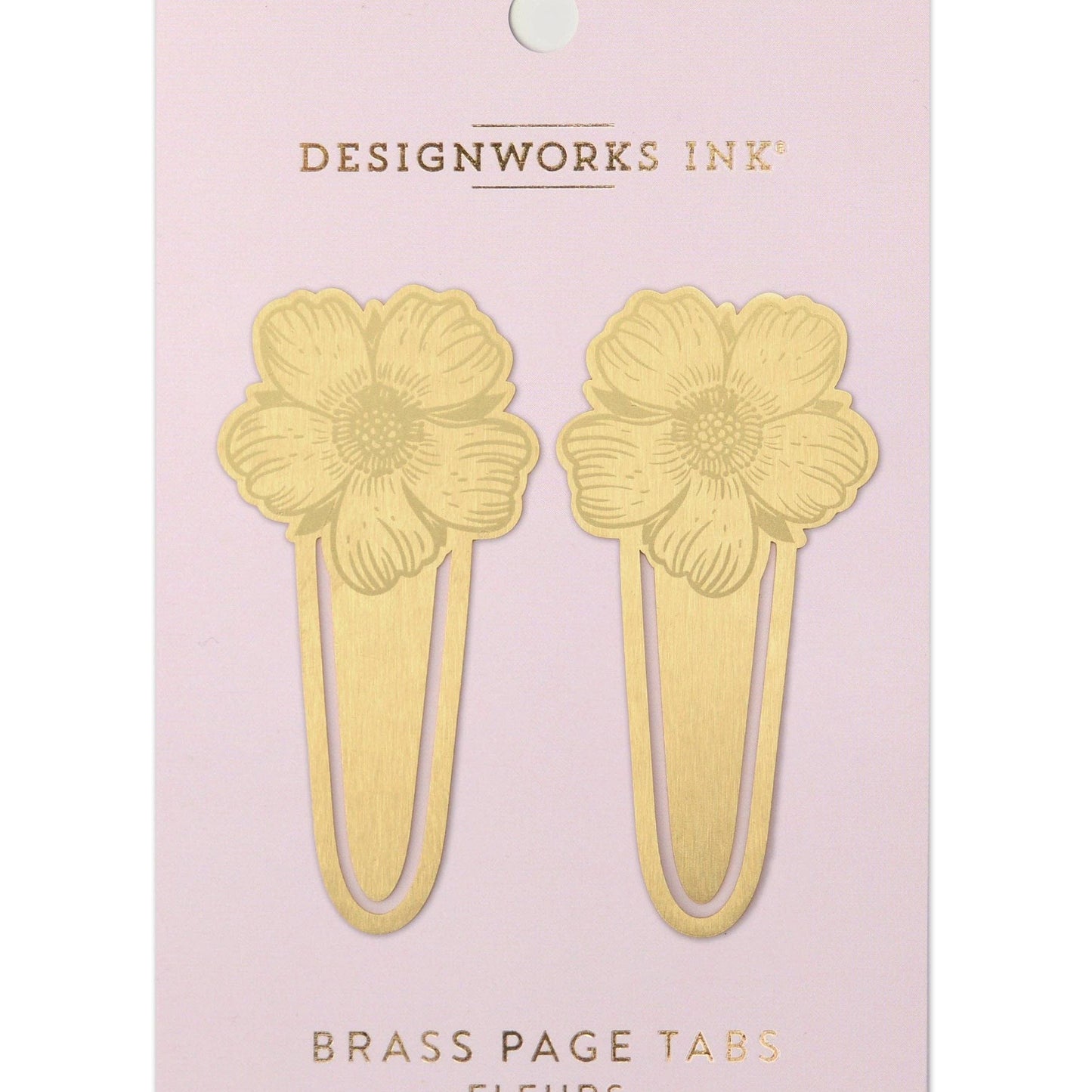 Brass Page Tabs - Fleurs