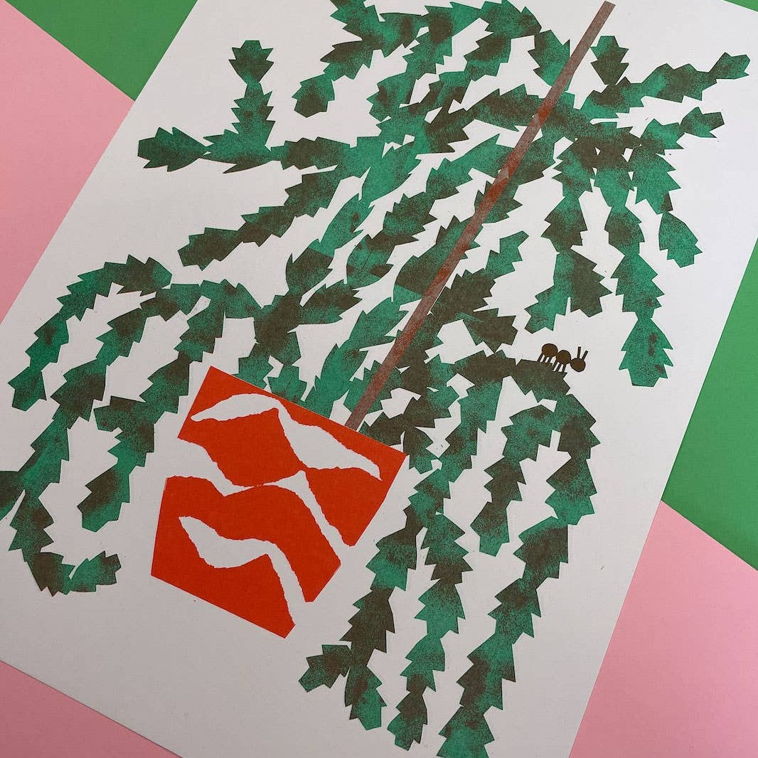 Cactus Risograph Print A3