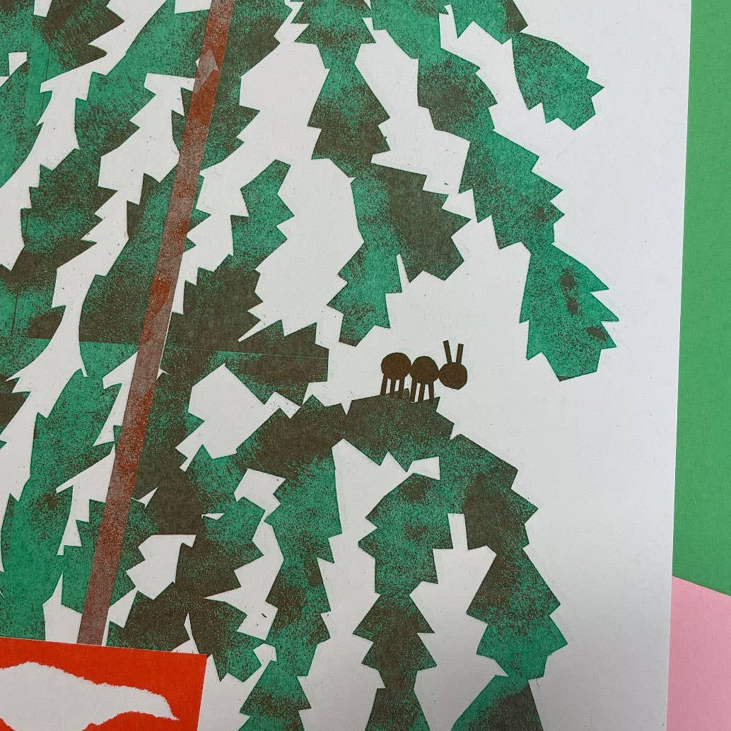 Cactus Risograph Print A3