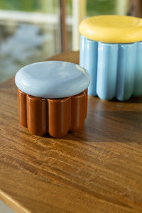 &Klevering Charlo Brown and Blue Storage Jar