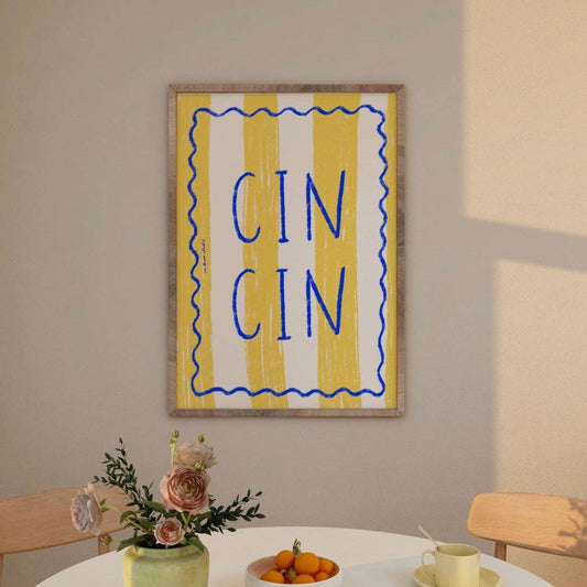 Cin Cin Yellow Print
