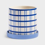 Clash Grid Planter with Saucer