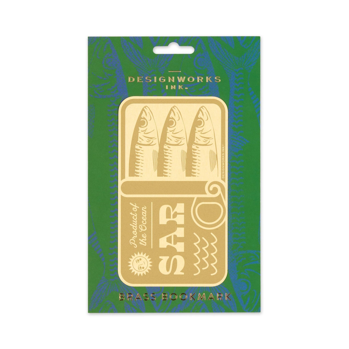 Designworks Ink Brass Bookmark - Sardines