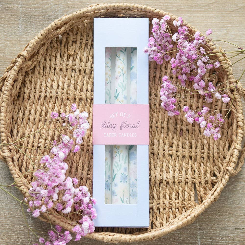 Ditsy Floral Taper Candles