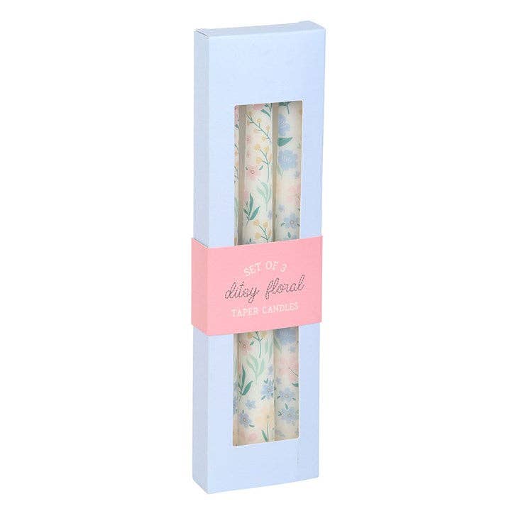 Ditsy Floral Taper Candles