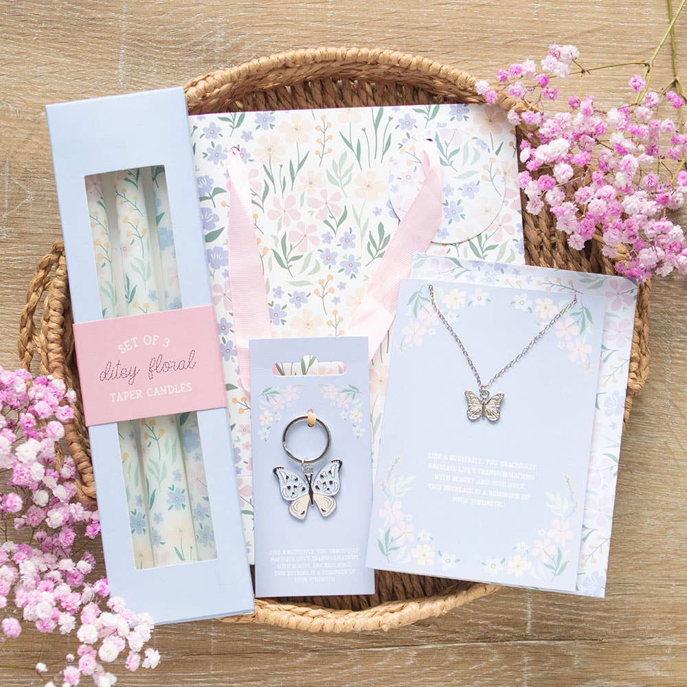 Ditsy Floral Taper Candles