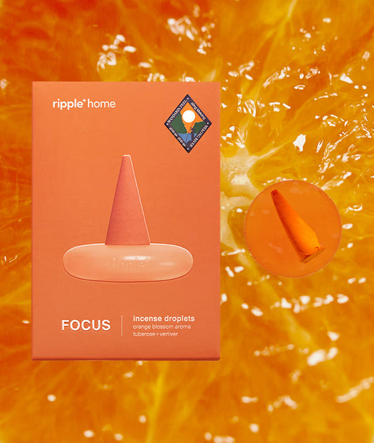 Ripple Incense Cones - Focus - Orange Blossom Mandarin Aroma