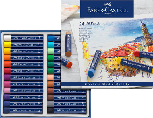 Faber-Castell Creative Studio Oil Pastels, Wallet Of 24