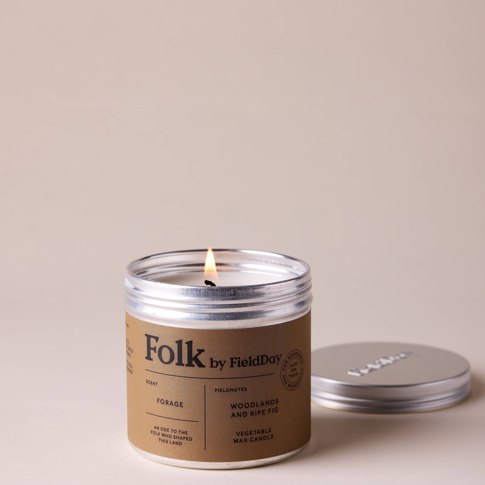 Forage Vegetable Wax Folk Tin Candle
