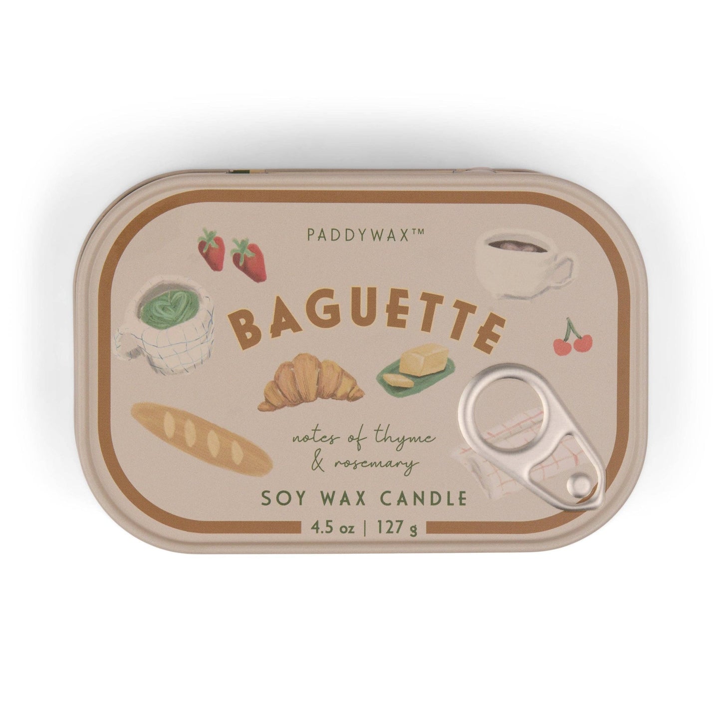 French Baguette Tin Candle - Rosemary Thyme