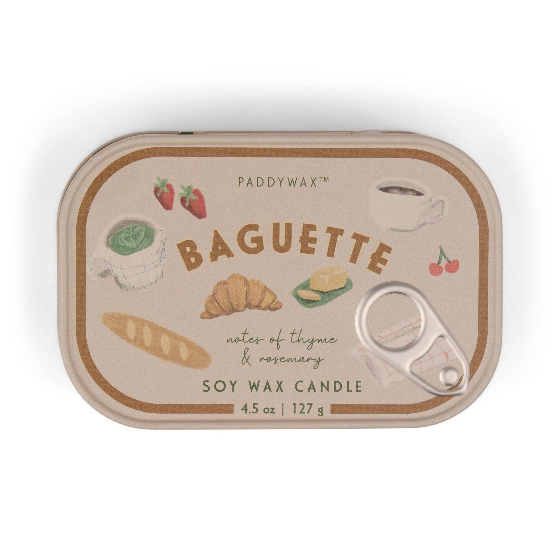French Baguette Tin Candle - Rosemary Thyme
