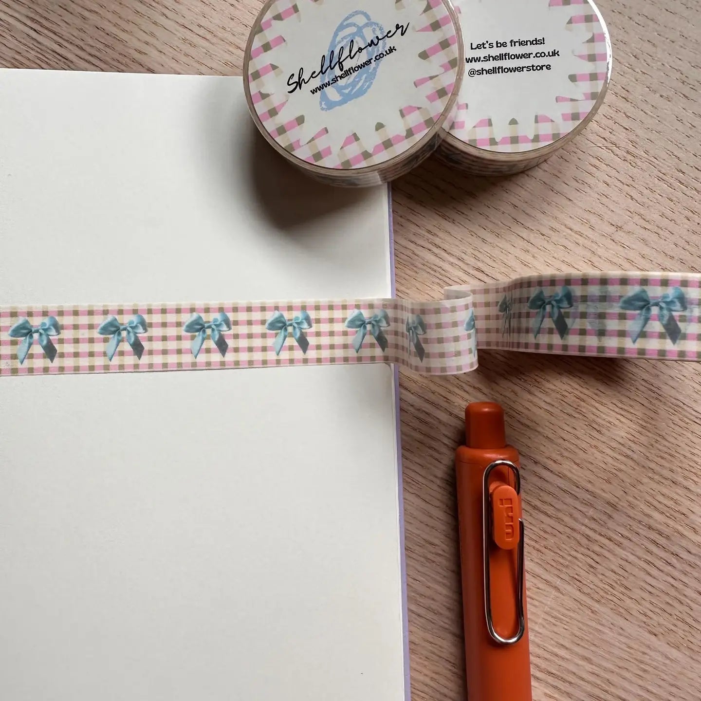 Gingham Bows Washi Tape