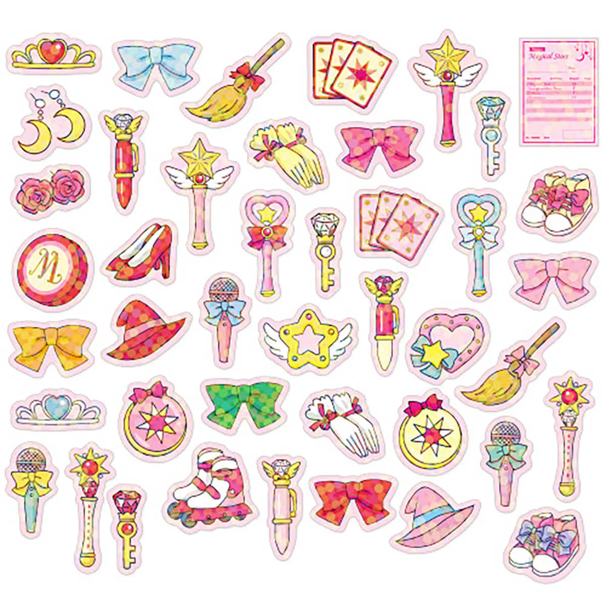 HACO Anime Magic Girly - Box of Flake Japanese Stickers
