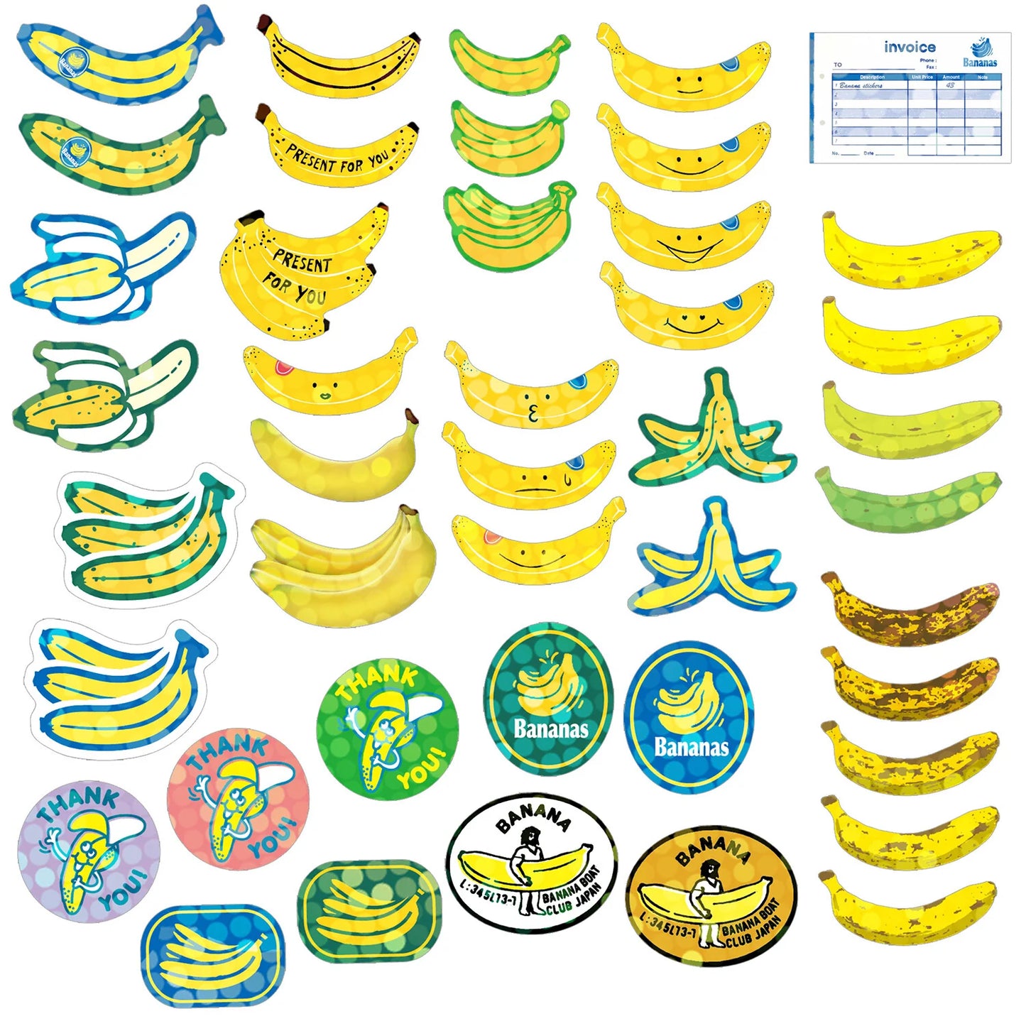 HACO Banana Box of Flake Japanese Stickers
