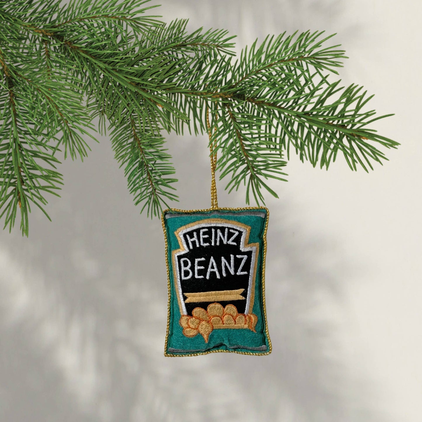Heinz Beanz Embroidered Christmas Decoration, 10cm