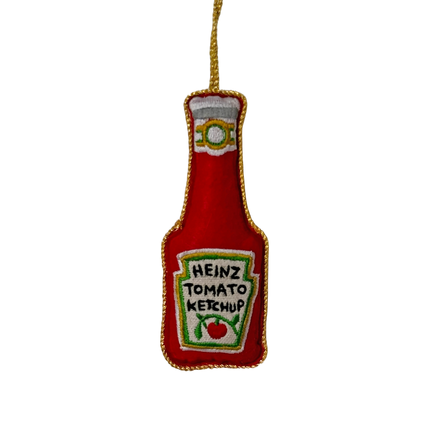Heinz Tomato Ketchup Embroidered Decoration, 10cm