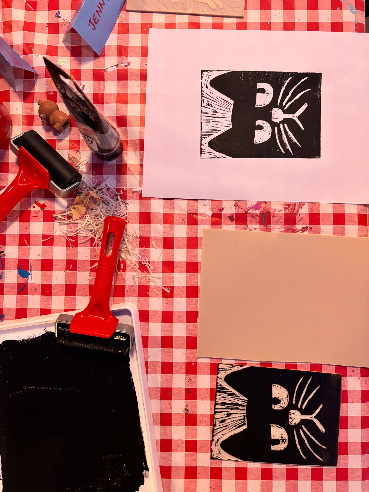 Introduction to Lino Printing ! Friday 14th August - 6:30pm - 8:30pm