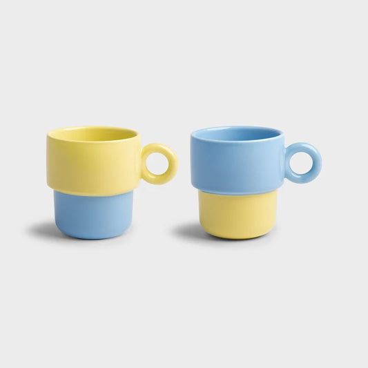 &Klevering Mug Chiquito - Blue, Butter Yellow