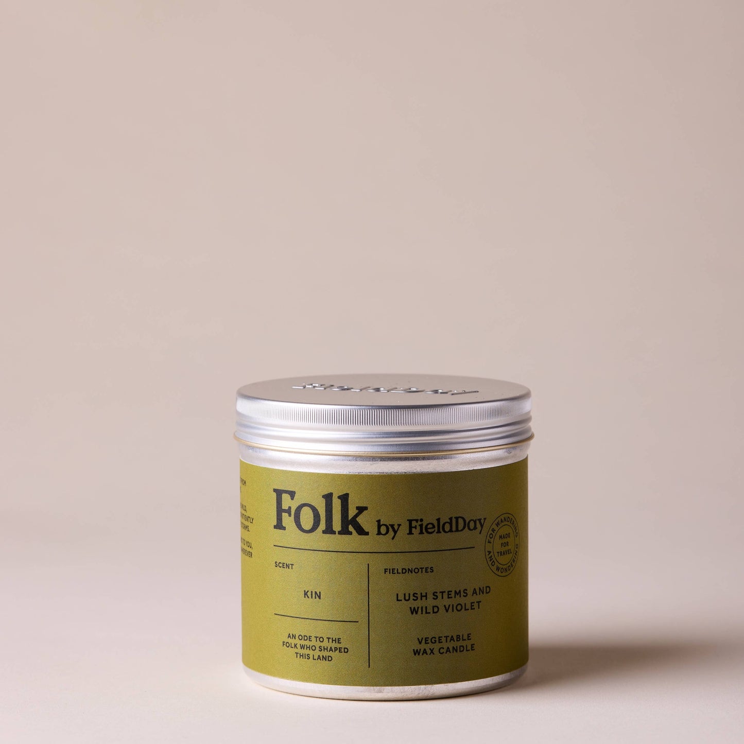 Kin Vegetable Wax Folk Tin Candle