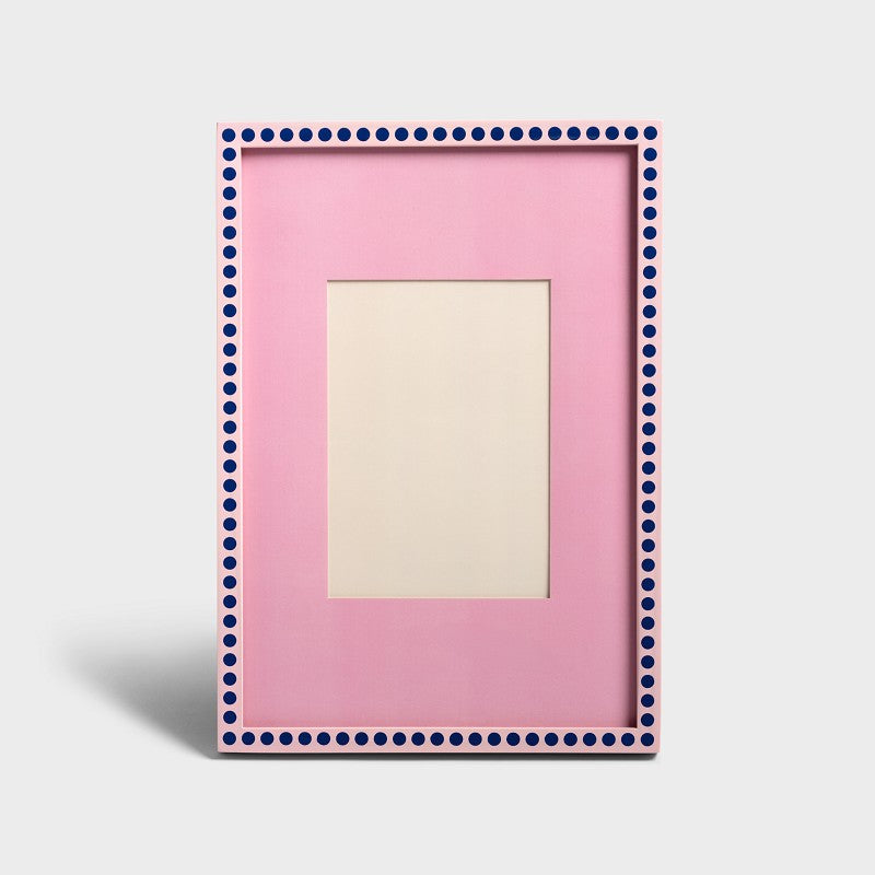 &Klevering Pink Polka Dot Frame - A4