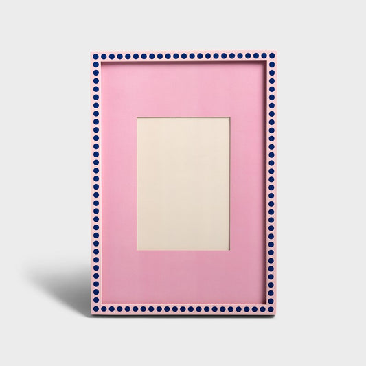 &Klevering Pink Polka Dot Frame - A4