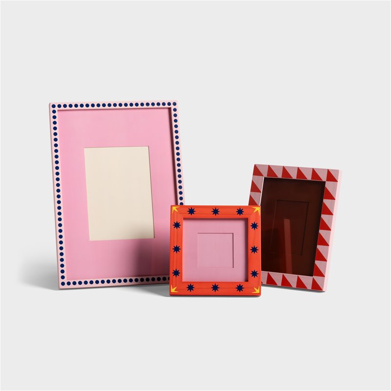 &Klevering Pink Polka Dot Frame - A4