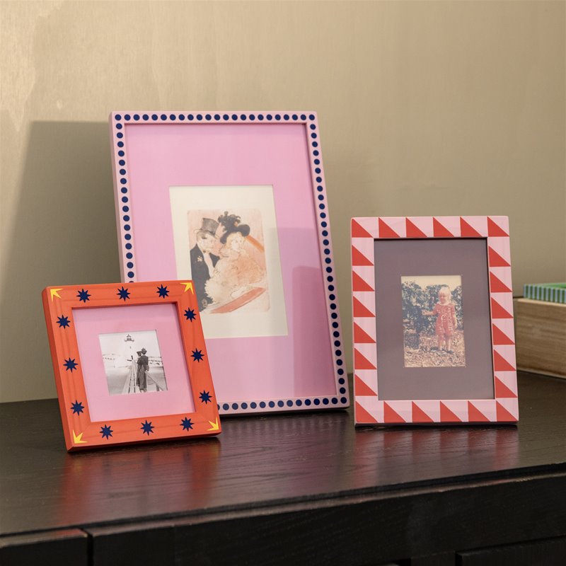 &Klevering Pink Polka Dot Frame - A4