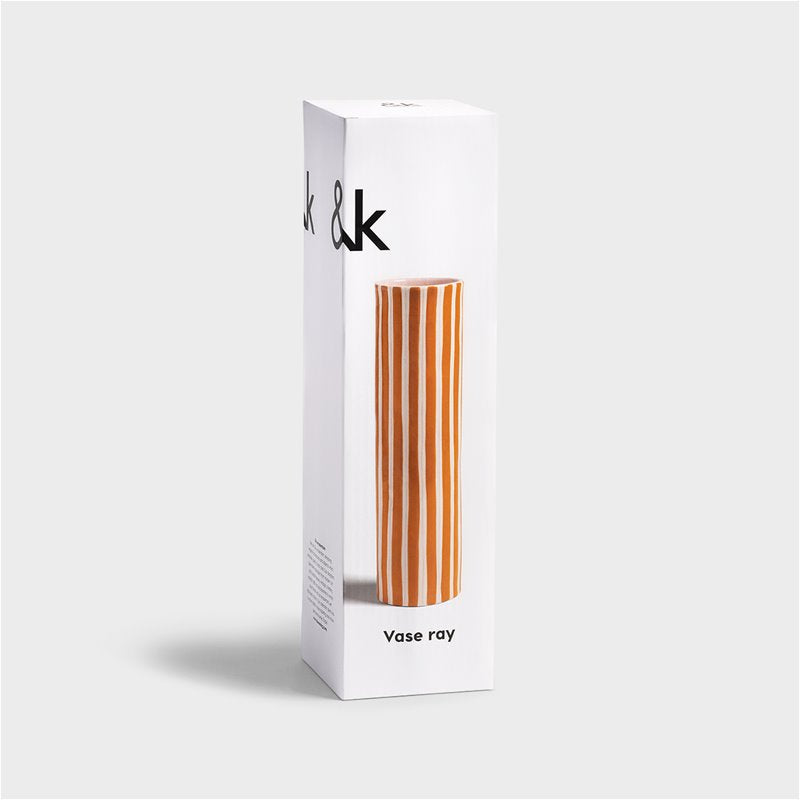 &Klevering Vase Clash - Orange and Pink Stripe