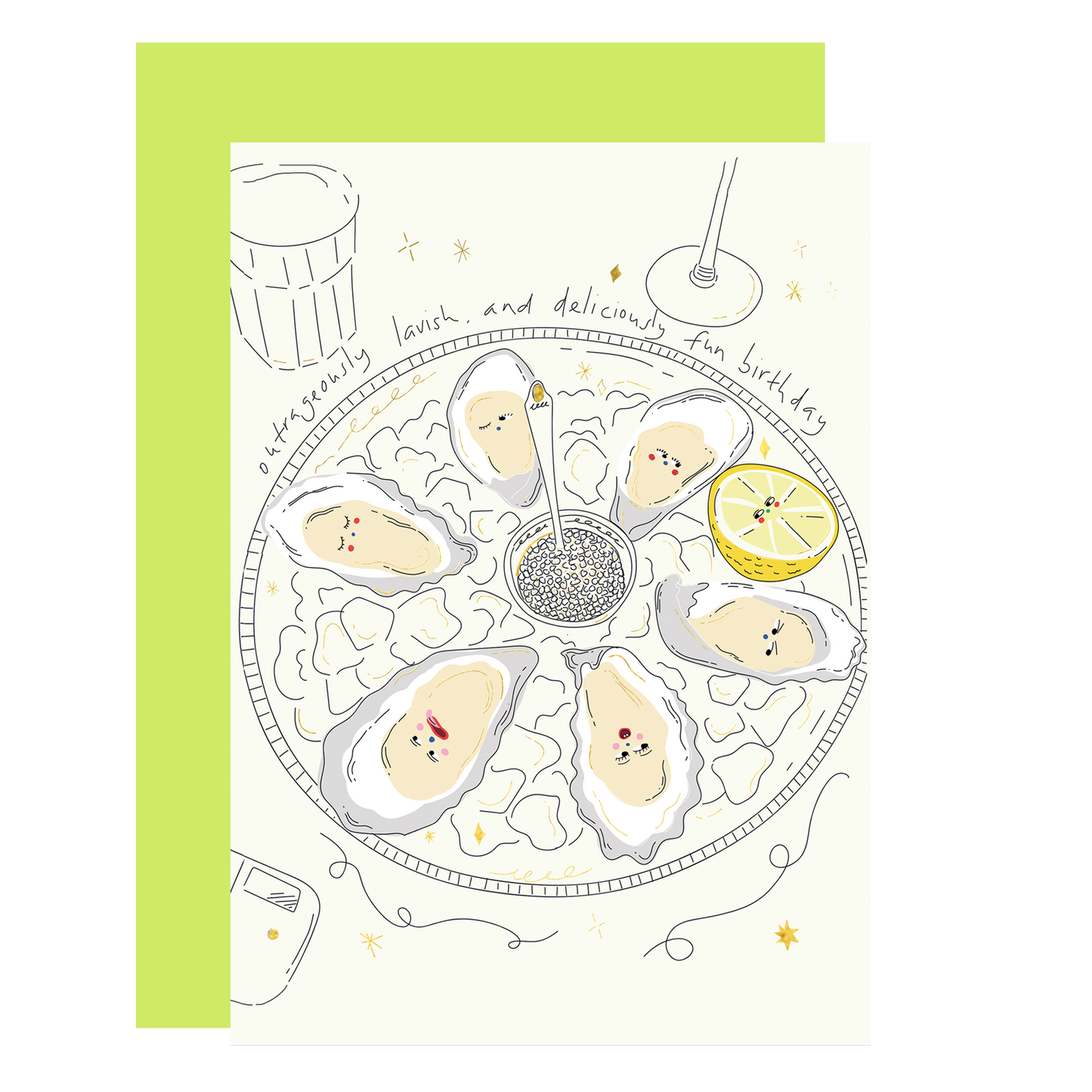 Lavish- birthday card (gold foil finish)