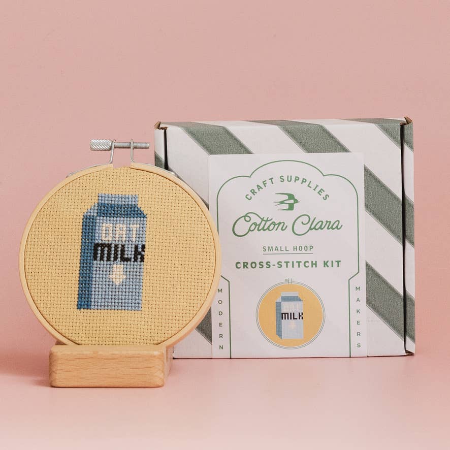 Oat Milk Cross Stitch Kit