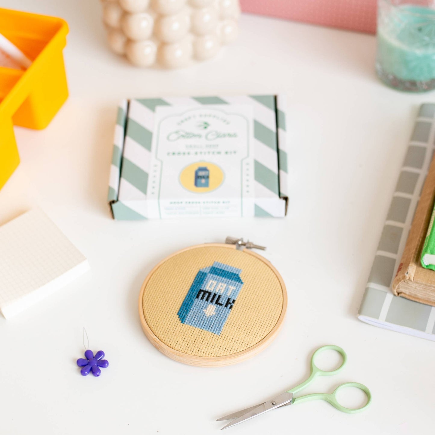 Oat Milk Cross Stitch Kit