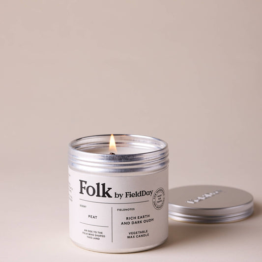 Peat Vegetable Wax Folk Tin Candle