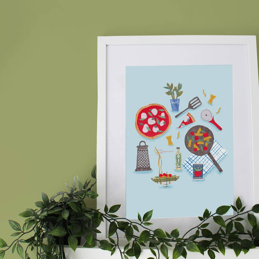 Pizza and Pasta Print
