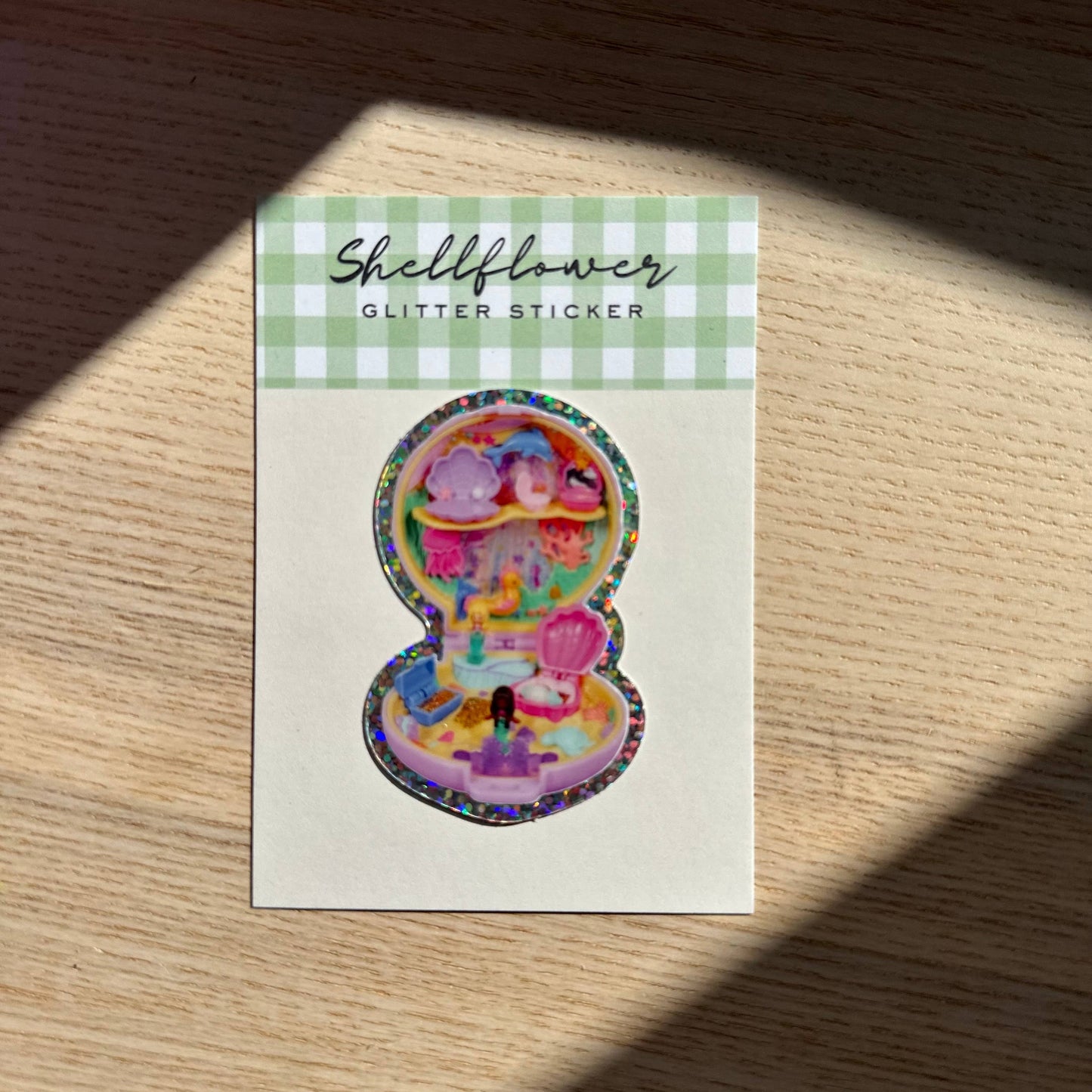 Polly Pocket Mermaid Glitter Vinyl Sticker