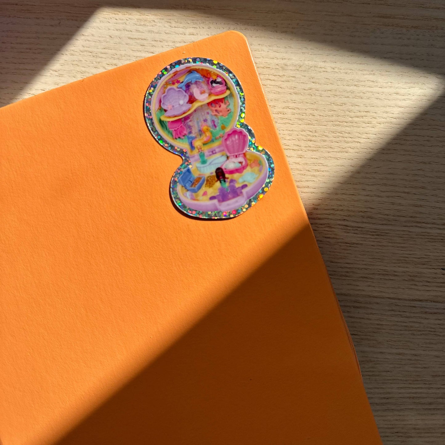 Polly Pocket Mermaid Glitter Vinyl Sticker
