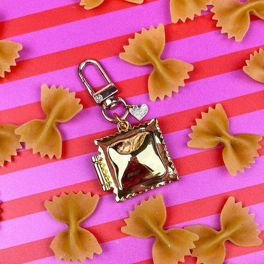 Ravioli Locket Keychain
