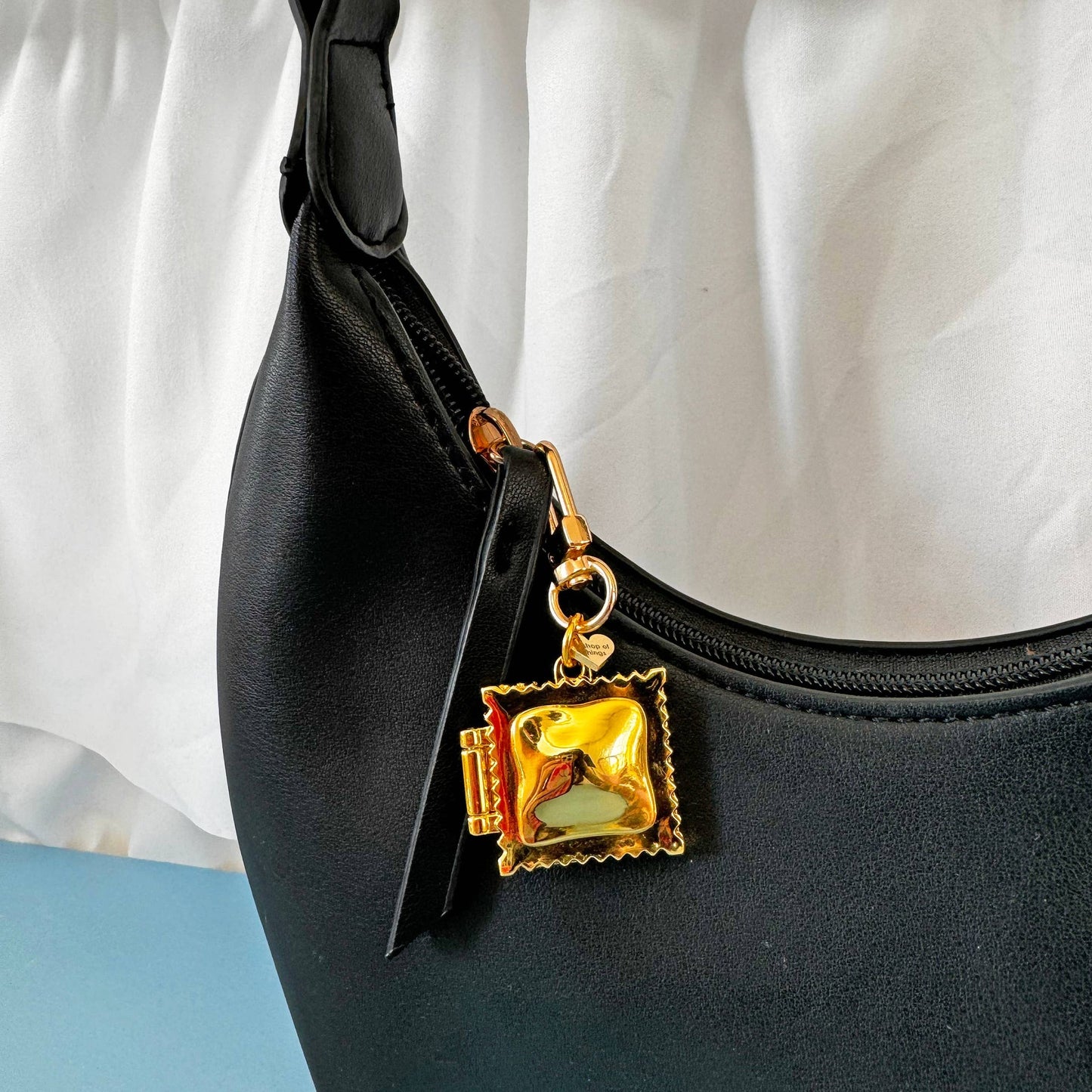 Ravioli Locket Keychain