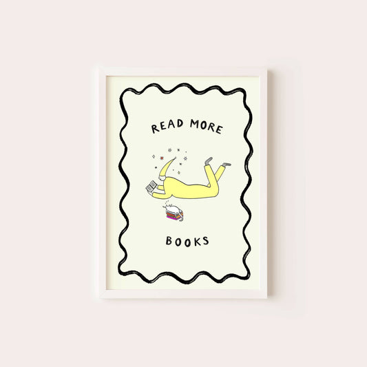 Read More Books Art Print | Bookish Art | Reading Print