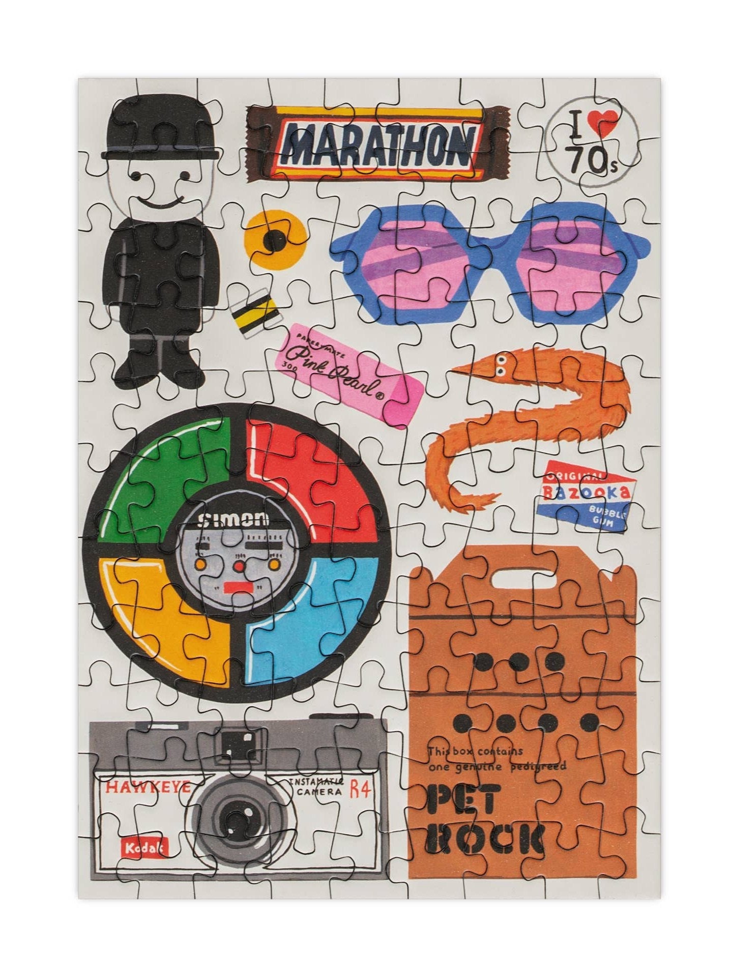 Retro 70's - 99 Piece Mini Jigsaw Puzzle